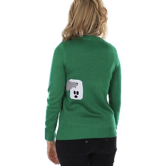 Tipsy Elves Cute Animal Santa Claus Ugly Christmas Sweater for Women Funny s3 - Picture 3 of 9